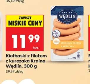Kiełbaski z filetem z kurczaka Kraina Wędlin