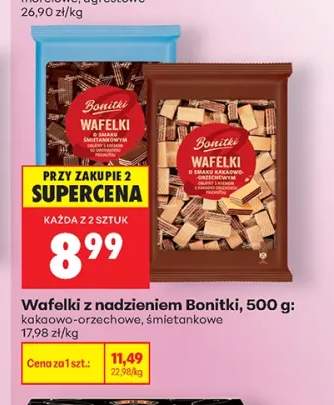 Wafelki z nadzieniem kakaowo-orzechowe Bonitki +1 wariant
