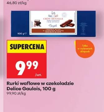 Rurki waflowe w czekoladzie Delice Gaulois