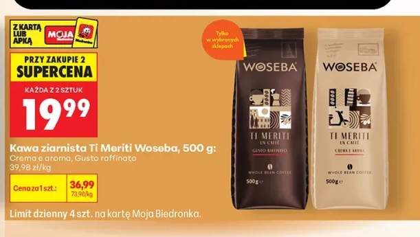 Kawa ziarnista Ti Meriti Woseba Crema e aroma +1 wariant