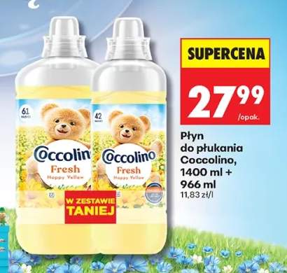 Płyn do płukania Coccolino 1400 ml + 966