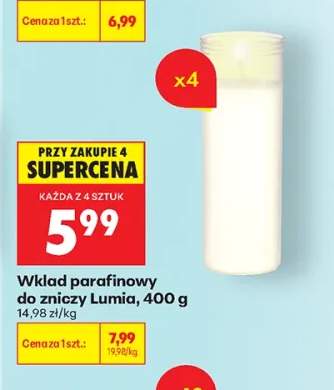 Wkład parafinowy do zniczy Lumia