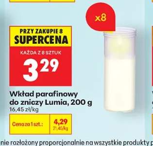 Wkład parafinowy do zniczy Lumia