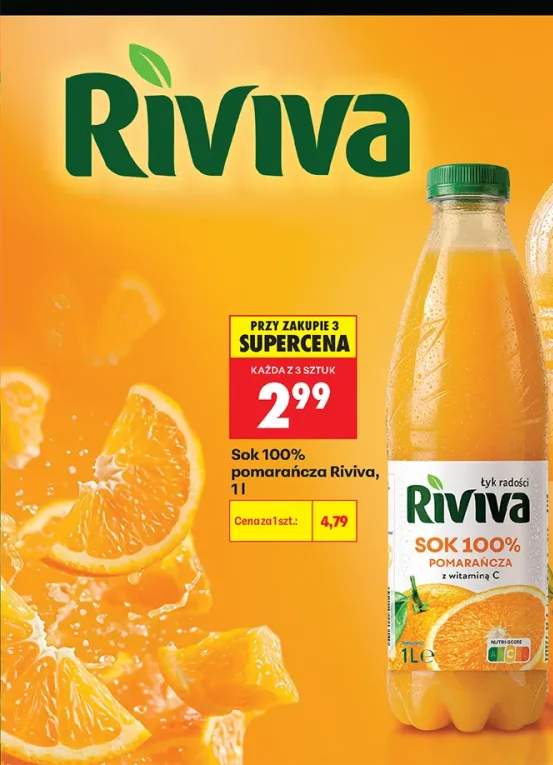 Sok pomarańcza Riviva 100%