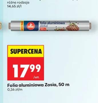 Folia aluminiowa Zosia 50 m