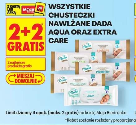 Chusteczki nawilżane Dada Aqua oraz Extra Care