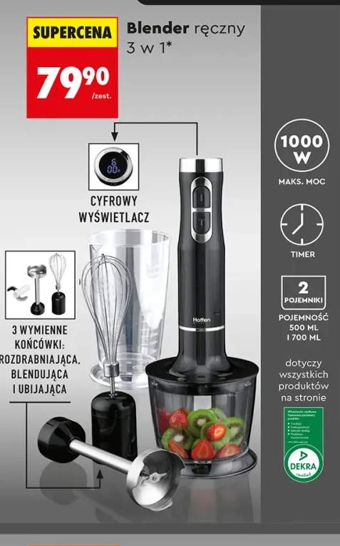 Blender ręczny 3 w 1 Hoffen