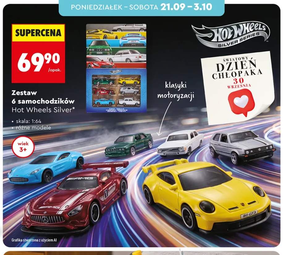 Zestaw 6 samochodzików Hot Wheels Silver