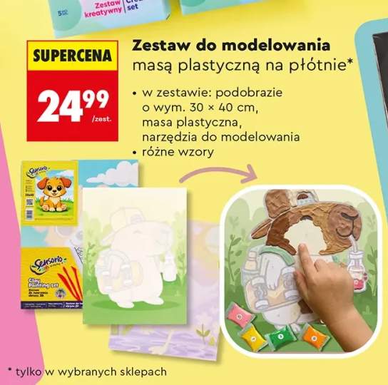 Zestaw do modelowania masą plastyczną na płótnie Sensorio