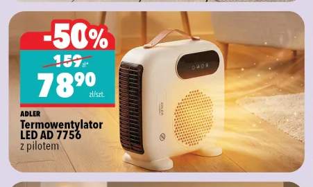 Termowentylator LED Ad 7756 z pilotem Adler
