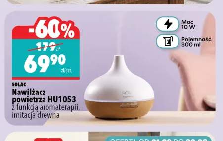 Nawilżacz powietrza HU1053 z funkcją aromaterapii imitacja drewna Solac