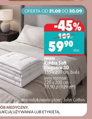 Kołdra Soft Elegance 3D 155x200 cm biała Smukee +1 wariant
