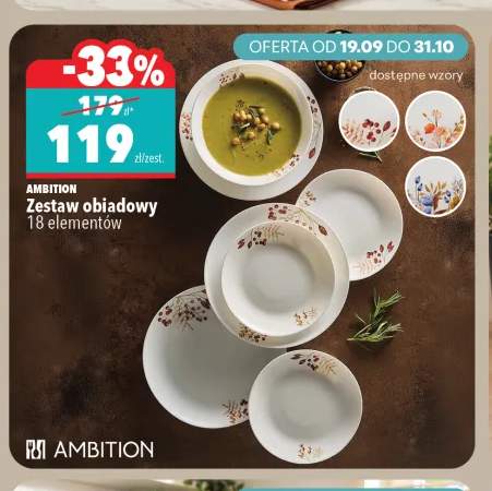 Zestaw obiadowy 18 elementów Ambition