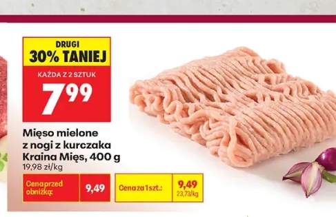 Mięso mielone z nogi z kurczaka Kraina Mięs