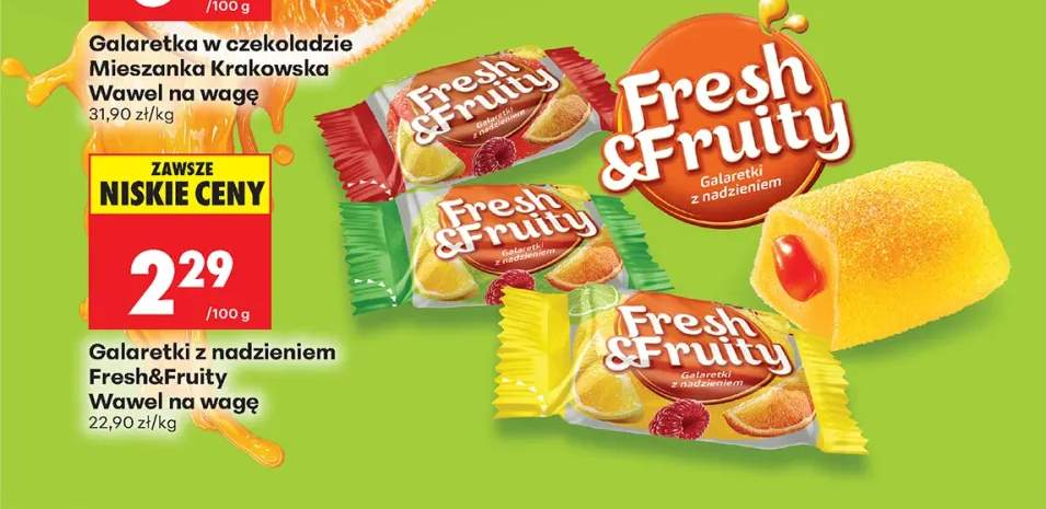 Galaretki z nadzieniem Fresh & Fruity Wawel na wagę