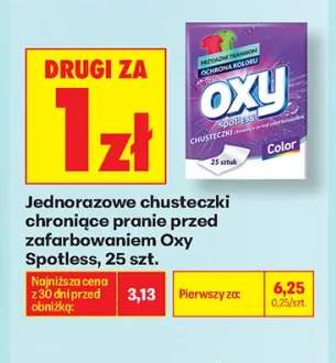 Jednorazowe chusteczki chroniące pranie przed zafarbowaniem Oxy Spotless