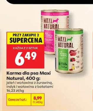 Karma dla psa Maxi Natural indyk i wołowina z batatami +1 wariant