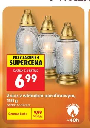 Znicz z wkładem parafinowym