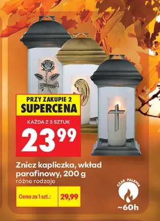 Znicz kapliczka wkład parafinowy