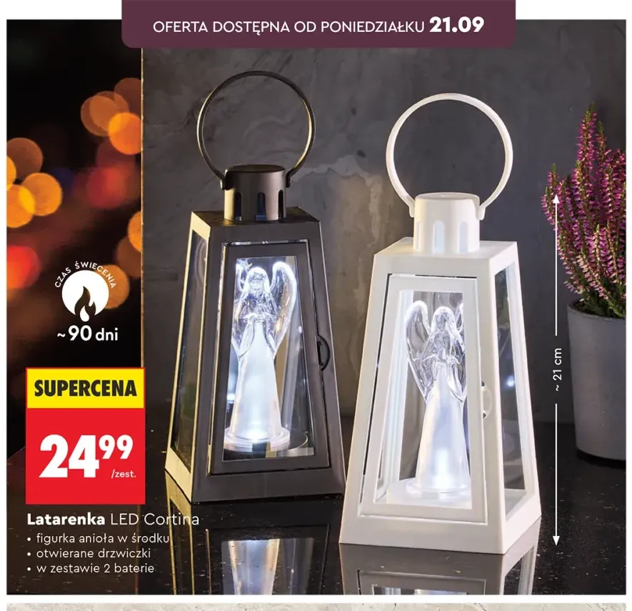 Latarenka LED Cortina z figurką anioła