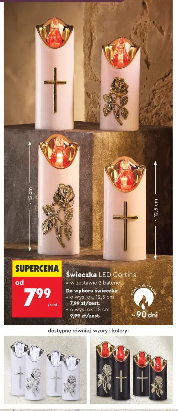 Świeczka LED Cortina 12,5 cm +1 wariant