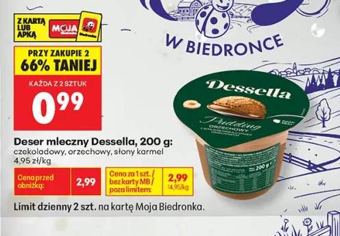 Deser mleczny słony karmel Dessella +2 warianty