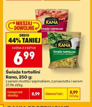 Świeże tortellini z prosciutto i serem Rana +1 wariant
