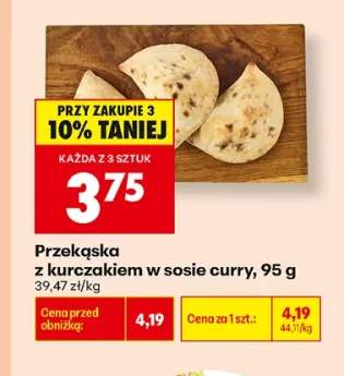 Przekąska z kurczakiem w sosie curry