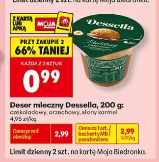 Deser mleczny Dessella słony karmel +2 warianty