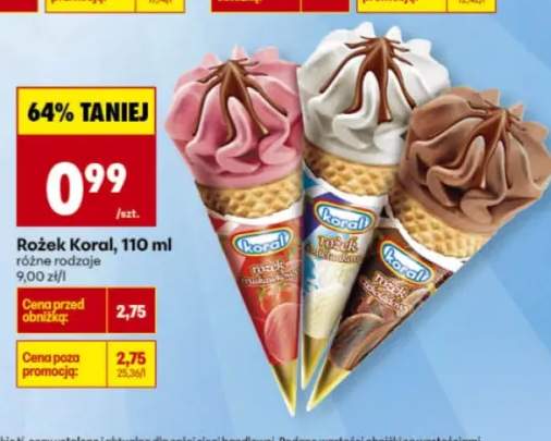Lody Rożek truskawkowy