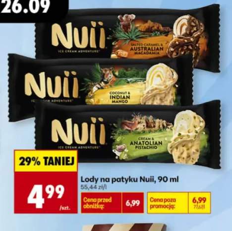 Lody na patyku Nuii Salted Caramel & Australian Macadamia