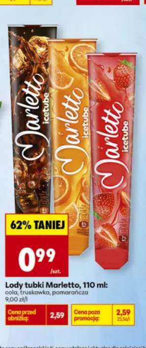 Lody tubka Marletto Icetube Cola