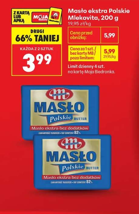 Masło ekstra Polskie Mlekovita