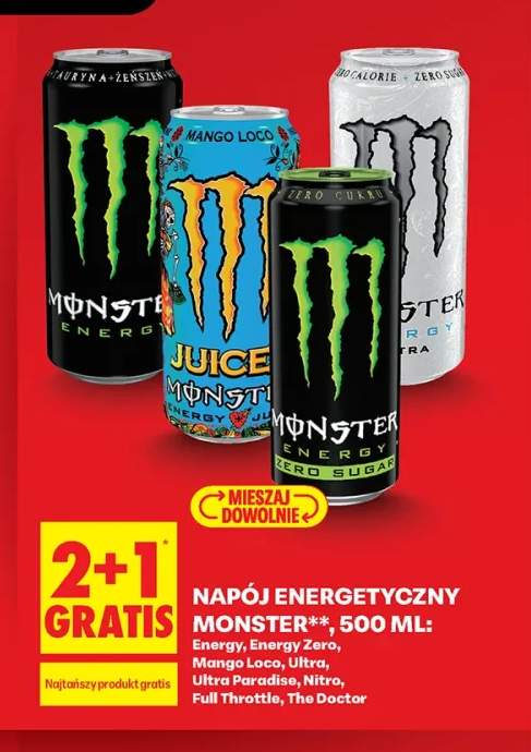 Napój energetyczny Monster Energy +7 wariantów