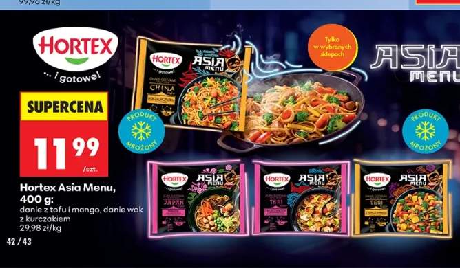 Danie wok z kurczakiem Hortex Asia Menu +1 wariant