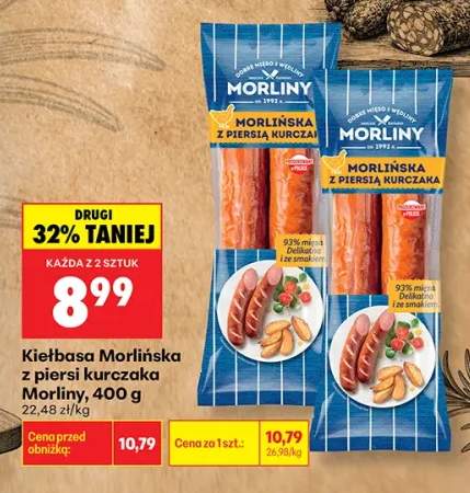 Kiełbasa Morlińska z piersi kurczaka Morliny