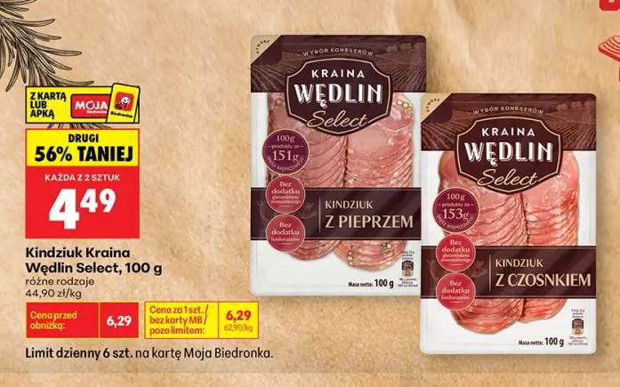 Kindziuk z pieprzem Kraina Wędlin Select +1 wariant