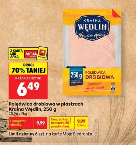 Polędwica drobiowa w plastrach Kraina Wędlin