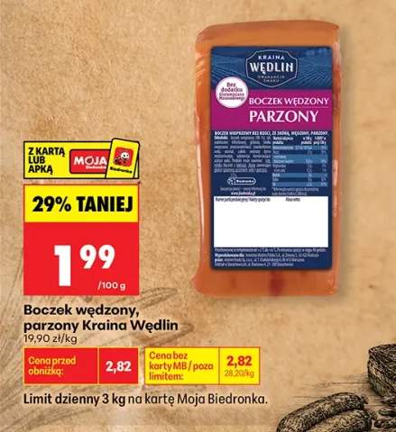Boczek wędzony parzony Kraina Wędlin