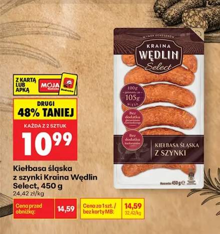 Kiełbasa śląska z szynki Kraina Wędlin Select