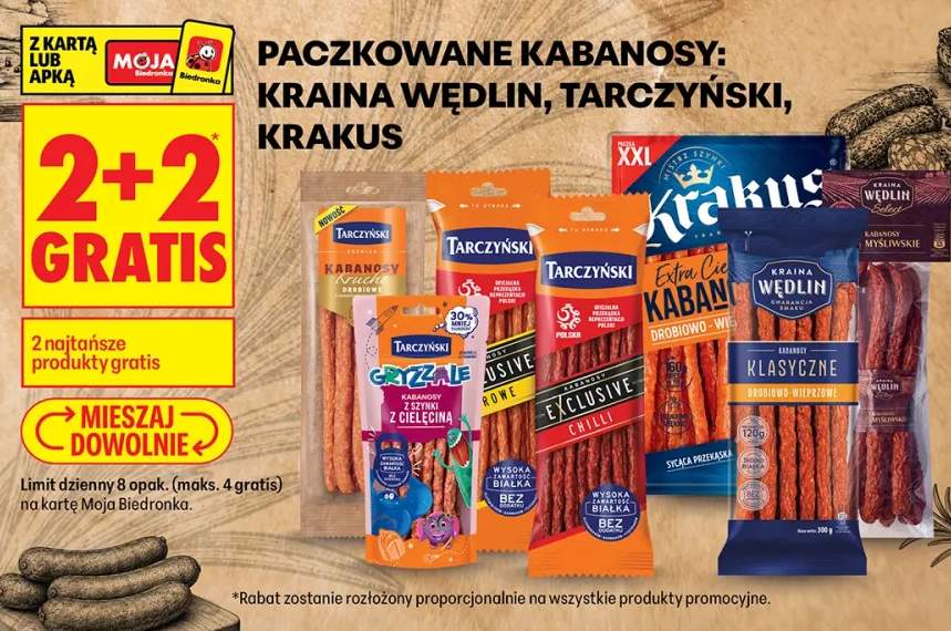 Kabanosy myśliwskie Kraina Wędlin Select +6 wariantów