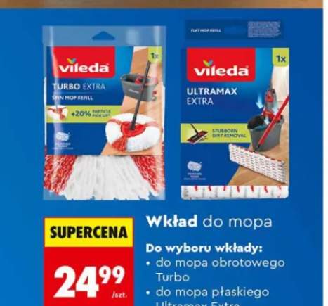 Wkład do mopa płaskiego Ultramax Extra Vileda +1 wariant