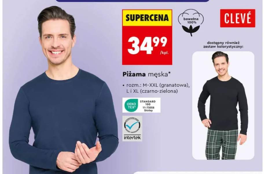 Piżama męska Clevé