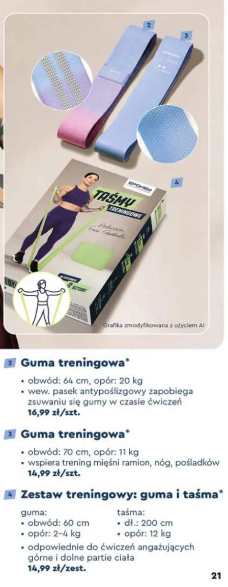 Guma treningowa 70 cm Spokey +2 warianty