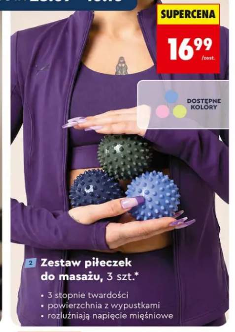 Zestaw piłeczek do masażu 3 szt.
