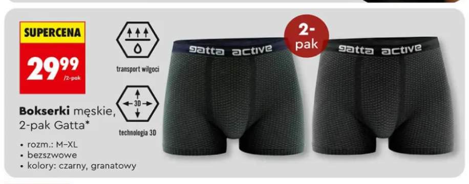 Bokserki męskie bezszwowe 2-pak Gatta
