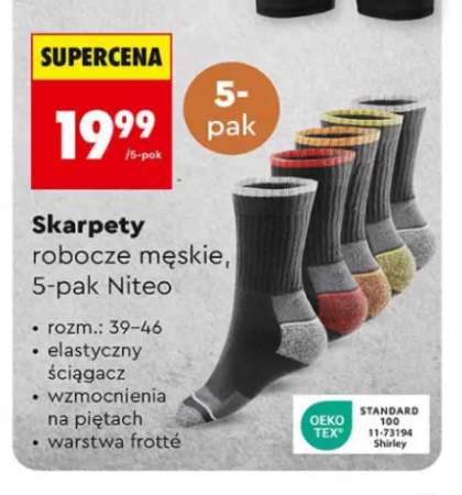 Skarpety robocze męskie 5-pak Niteo