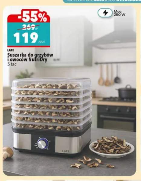 Suszarka do grzybów i owoców NutriDry 5 tac Lafe