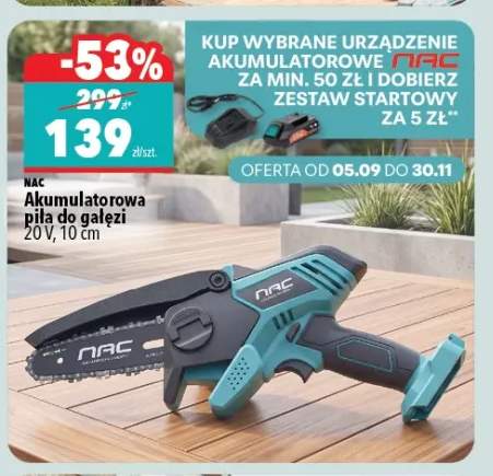 Akumulatorowa piła do gałęzi 10 cm Nac