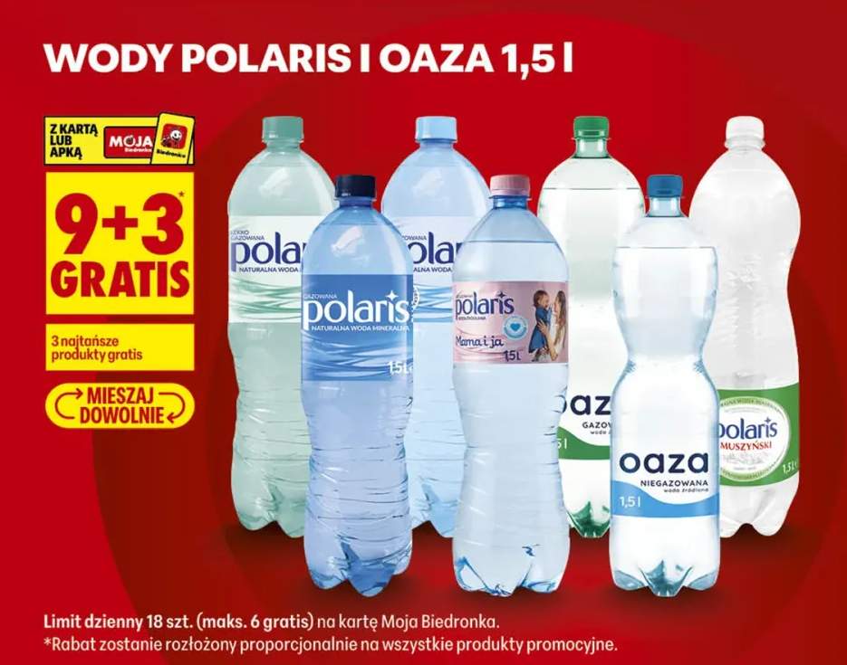 Woda lekko gazowana Polaris +6 wariantów